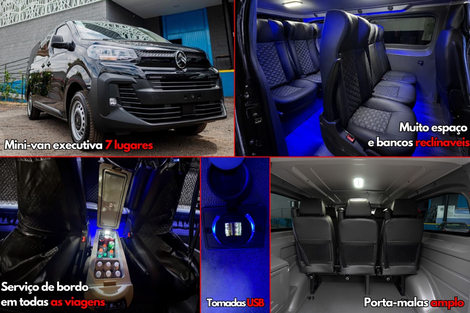 Minivan executiva da frota da EJS Transfer